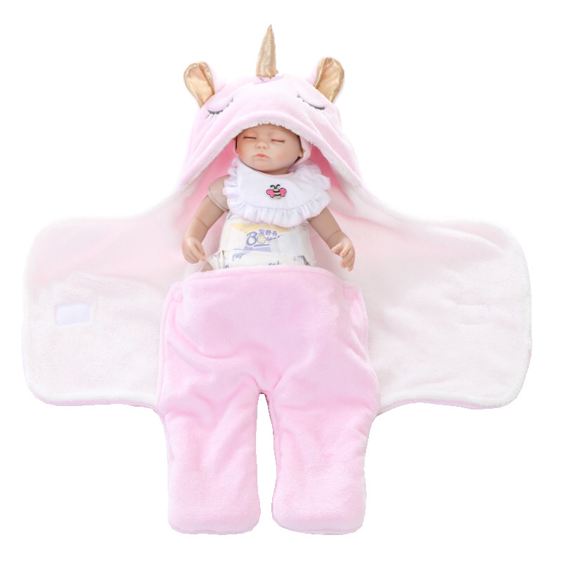 Baby unicorn Baby blanket warm sleeping bag flannel thickened out to hold the quilt Baby unicorn Baby blanket warm sleeping bag flannel thickened out to hold the quilt