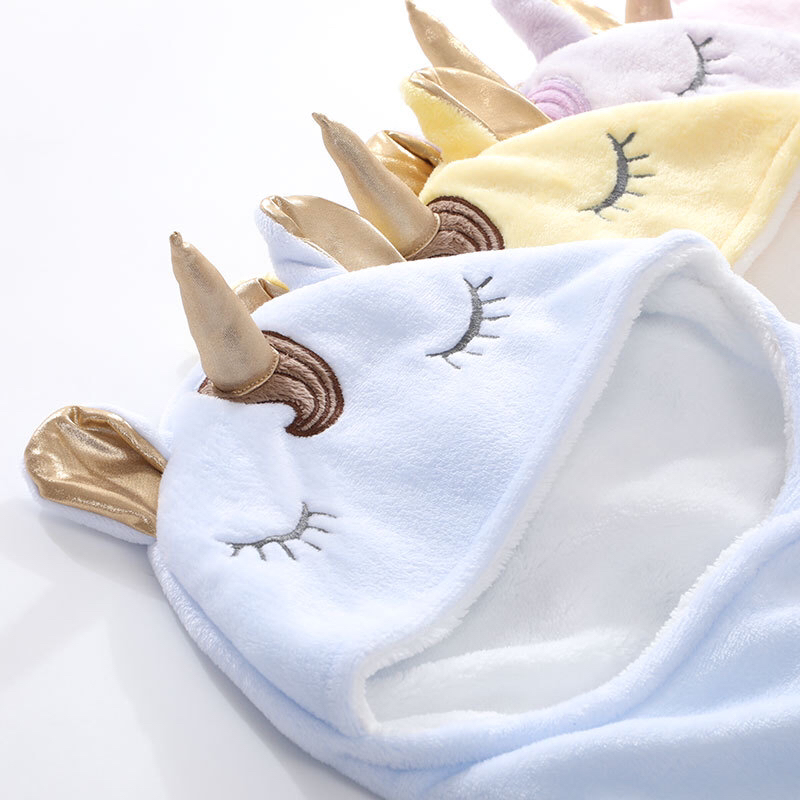 Baby unicorn Baby blanket warm sleeping bag flannel thickened out to hold the quilt Baby unicorn Baby blanket warm sleeping bag flannel thickened out to hold the quilt