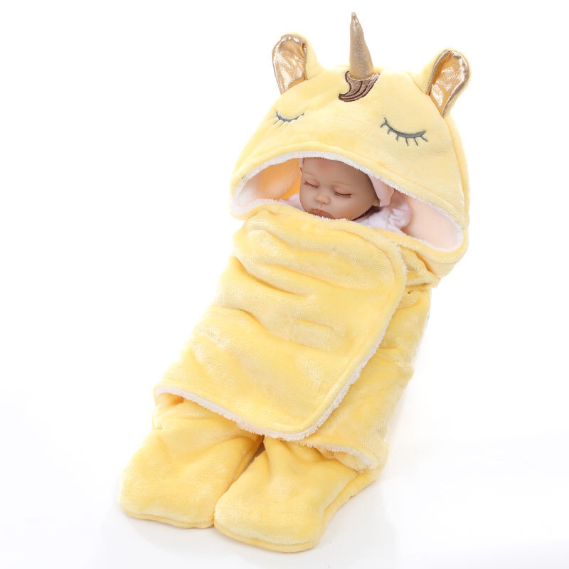 Baby unicorn Baby blanket warm sleeping bag flannel thickened out to hold the quilt Baby unicorn Baby blanket warm sleeping bag flannel thickened out to hold the quilt
