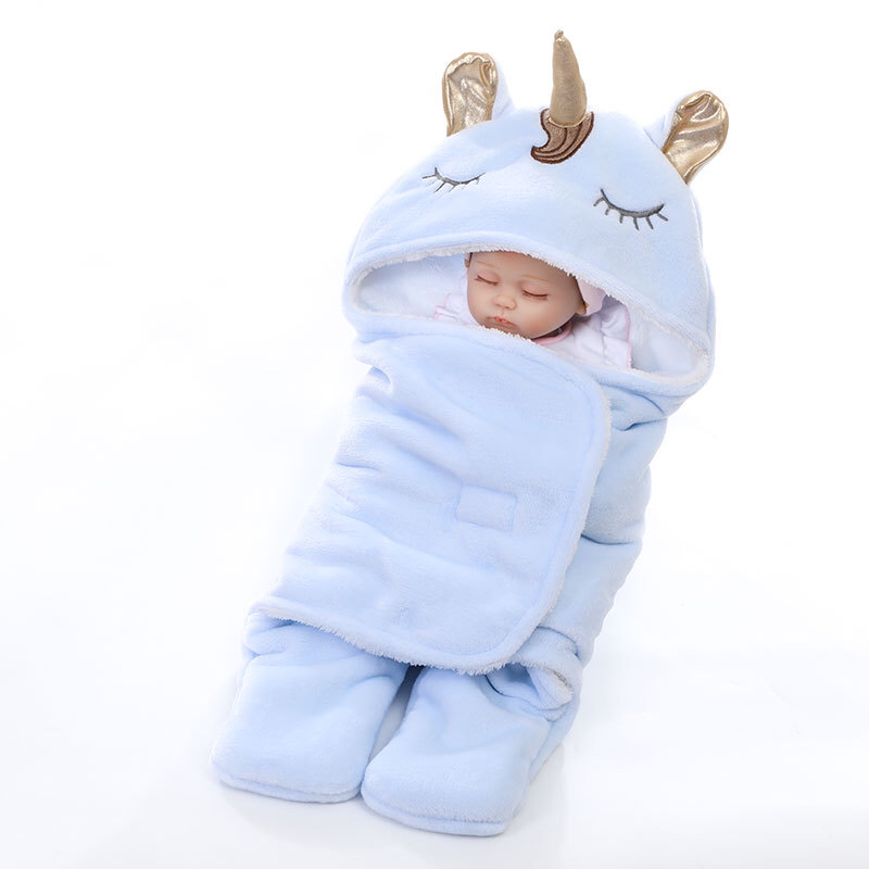 Baby unicorn Baby blanket warm sleeping bag flannel thickened out to hold the quilt Baby unicorn Baby blanket warm sleeping bag flannel thickened out to hold the quilt