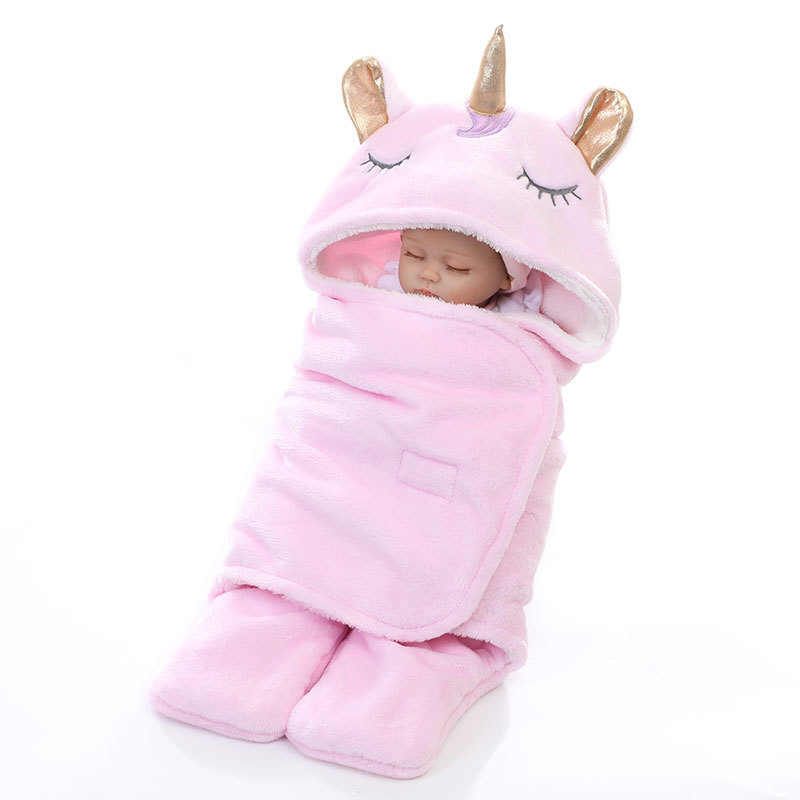 Baby unicorn Baby blanket warm sleeping bag flannel thickened out to hold the quilt Baby unicorn Baby blanket warm sleeping bag flannel thickened out to hold the quilt