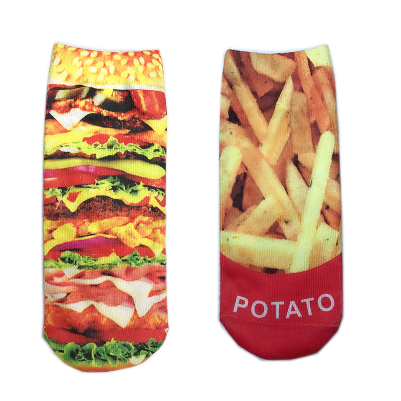 Personalized Pork Socks Creative Hunting Pork Color Socks Raw Flesh Color Men's and Women's Socks Ankle Socks Factory Direct Supply