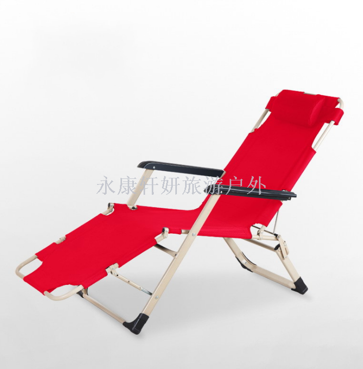 Square tube recliner folding chair nap chair nap bed recliner beach chair deluxe multi-functional adjustment