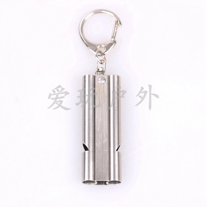 Outer burst whistle dual high frequency whistle aluminum survival whistle outdoor equipment