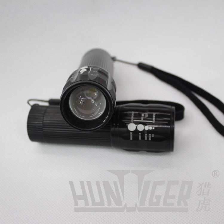 Tiger Hunting Power Torch Zoom Tube Telescopic Gift LED Flashlight Logo Cross-Border Hot Selling