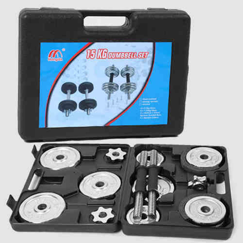 Fairton Fine Box 15kg 20kg Mercerized Rod Electroplated dumbbell