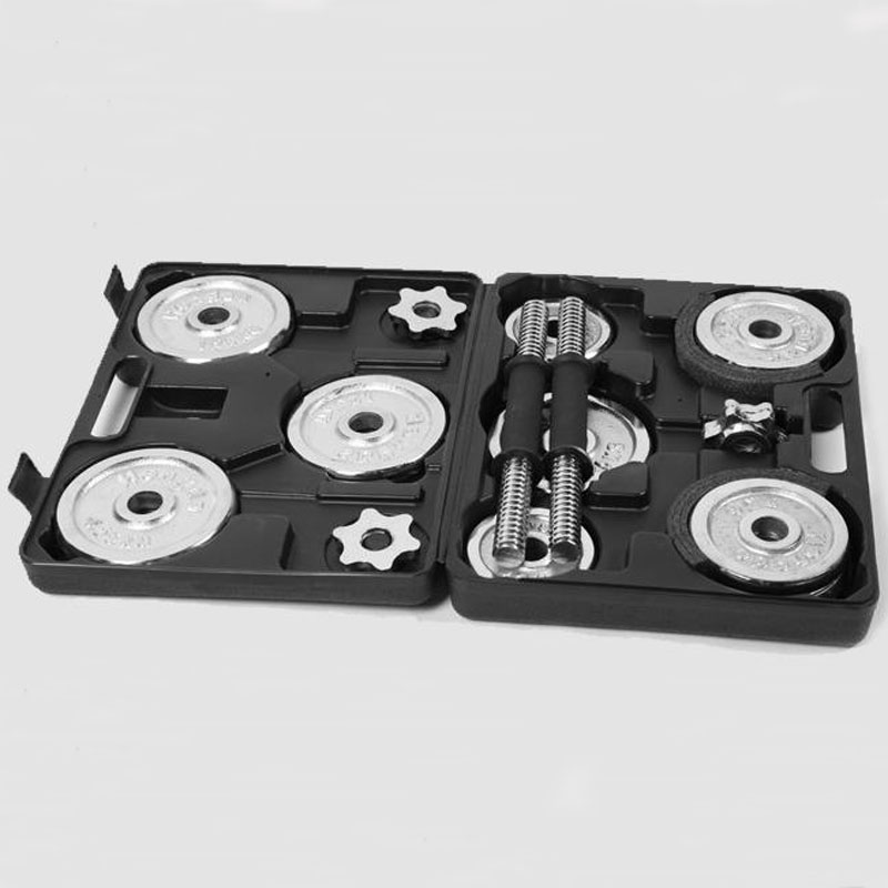 Fairton Fine Box contains 15kg 20kg electroplated dumbbell Rubber Bar Fitness Equipment