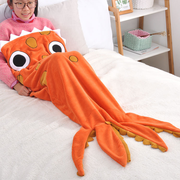 Thickened flannel mermaid blanket cartoon embroidery mermaid blanket children cartoon sleeping bag custom 60*180CM Thickened flannel mermaid blanket cartoon embroidery mermaid blanket children cartoon sleeping bag custom 60*180CM
