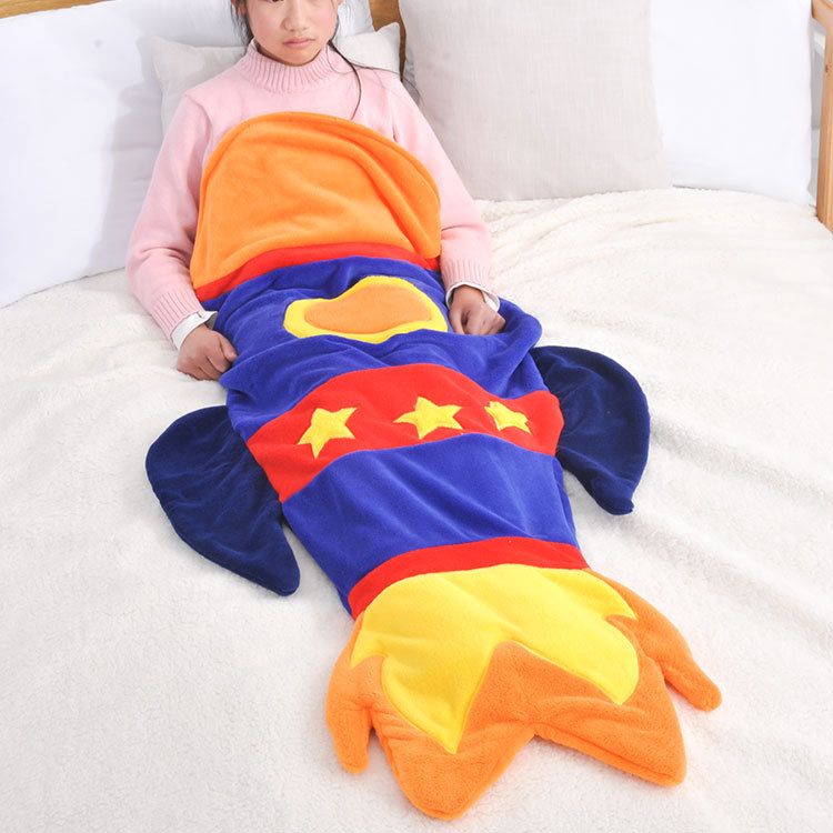 Thickened flannel mermaid blanket cartoon embroidery mermaid blanket children cartoon sleeping bag custom 60*180CM Thickened flannel mermaid blanket cartoon embroidery mermaid blanket children cartoon sleeping bag custom 60*180CM