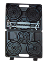 Spray paint black dumbbell boxed