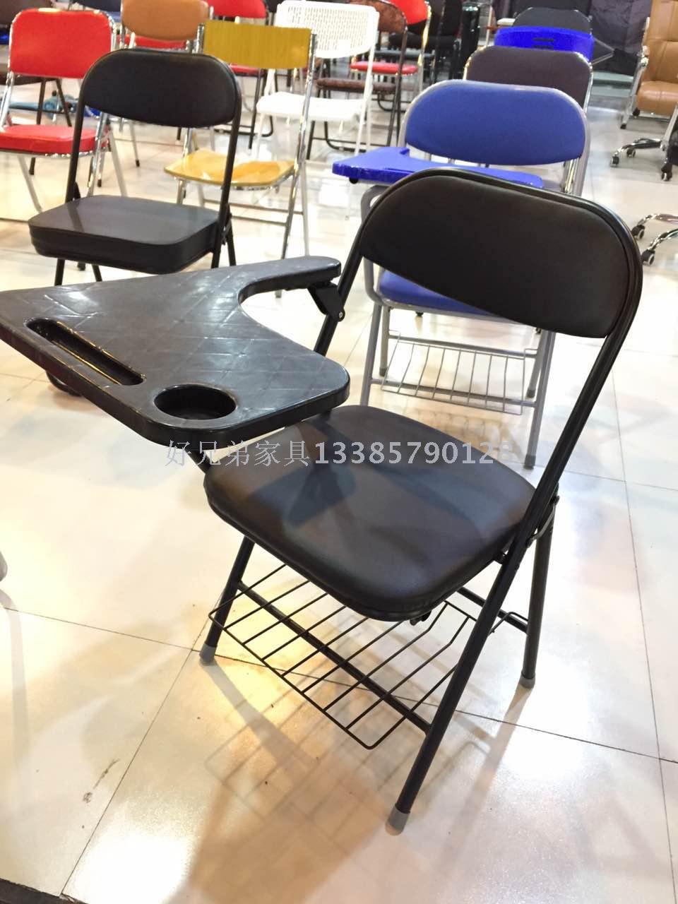 Folding Chair Office Chair Computer Chair Simple Conference Chair Casual Fashion Training Bridge Chair with Writing Board Chair
