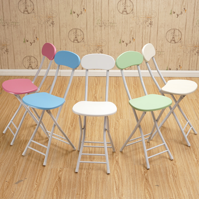 Folding Chair Modern Simple Small Stool Household Folding Chair Portable Folding Fashion Backrest Chair Simple Folding Stool