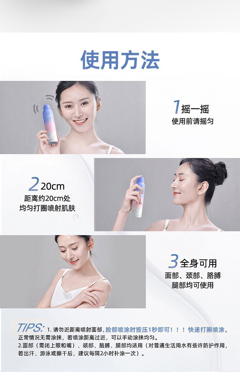 Li Fusha Nerve Nicotinyl Isolation Protective Spray Hydrating Moisturizing Plain Makeup Waterproof Sweat-Proof UV-Proof