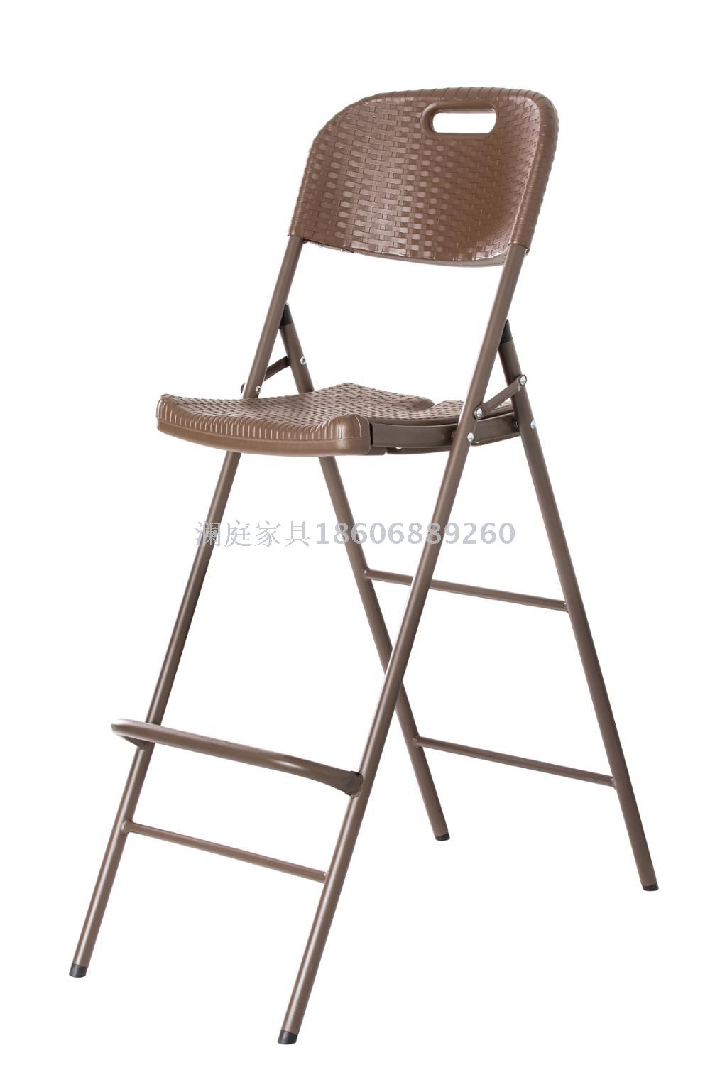 outdoor lounge furniture high top rattan plastic folding chair for coffee shop garden bar outdoor lounge furniture high top rattan plastic folding chair for coffee shop garden bar