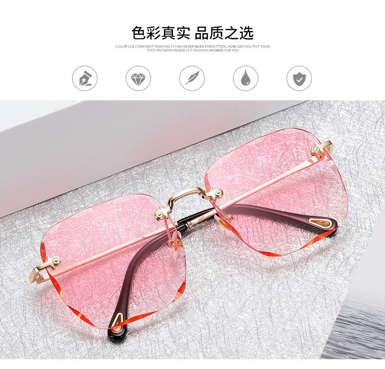 New 2020 boxy gradient women's fashion retro retro uv-proof polygon web celebrity glasses New 2020 boxy gradient women's fashion retro retro uv-proof polygon web celebrity glasses