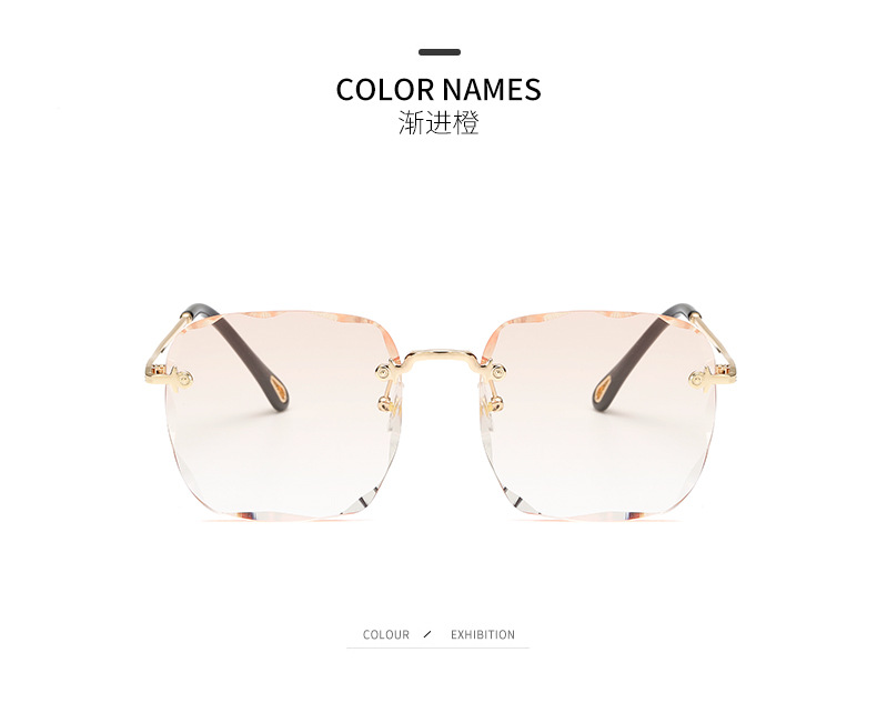 New 2020 boxy gradient women's fashion retro retro uv-proof polygon web celebrity glasses New 2020 boxy gradient women's fashion retro retro uv-proof polygon web celebrity glasses