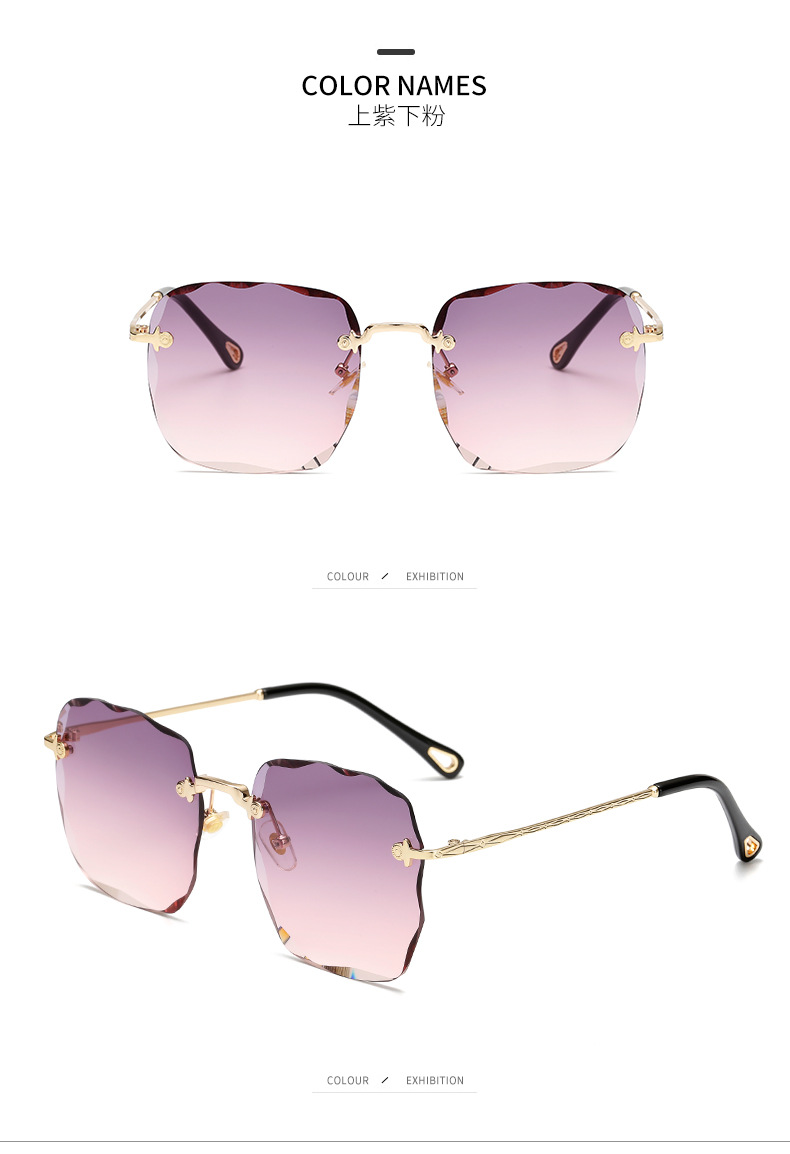New 2020 boxy gradient women's fashion retro retro uv-proof polygon web celebrity glasses New 2020 boxy gradient women's fashion retro retro uv-proof polygon web celebrity glasses