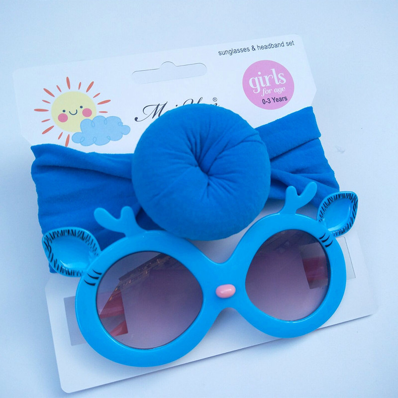 Children's Hair Band Sunglasses Set Kitty Cartoon Sunglasses Children's Outdoor UV-Proof Sunglasses Children's Hair Band Sunglasses Set Kitty Cartoon Sunglasses Children's Outdoor UV-Proof Sunglasses