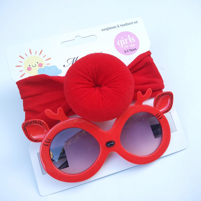 Children's Hair Band Sunglasses Set Kitty Cartoon Sunglasses Children's Outdoor UV-Proof Sunglasses Children's Hair Band Sunglasses Set Kitty Cartoon Sunglasses Children's Outdoor UV-Proof Sunglasses