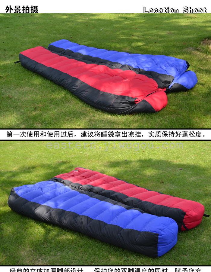 Down sleeping bag outdoors-25 ℃ winter double couples sleeping bag for camping adult sleeping bag