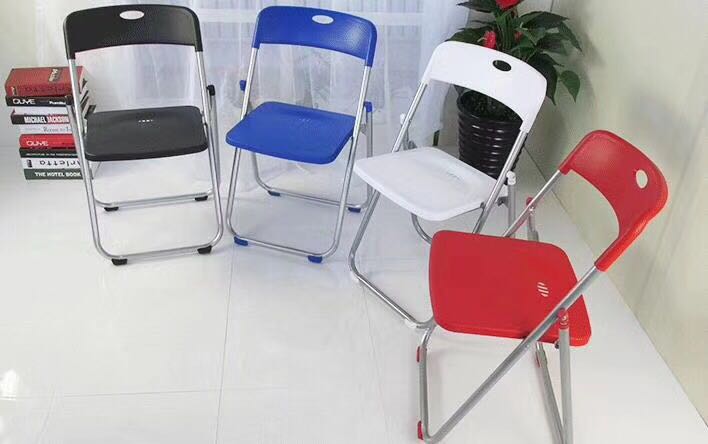 Folding Chair Back Chair Home Dining Chair Portable Chair Plastic Dining Chair Training Chair Conference Chair Staff Chair