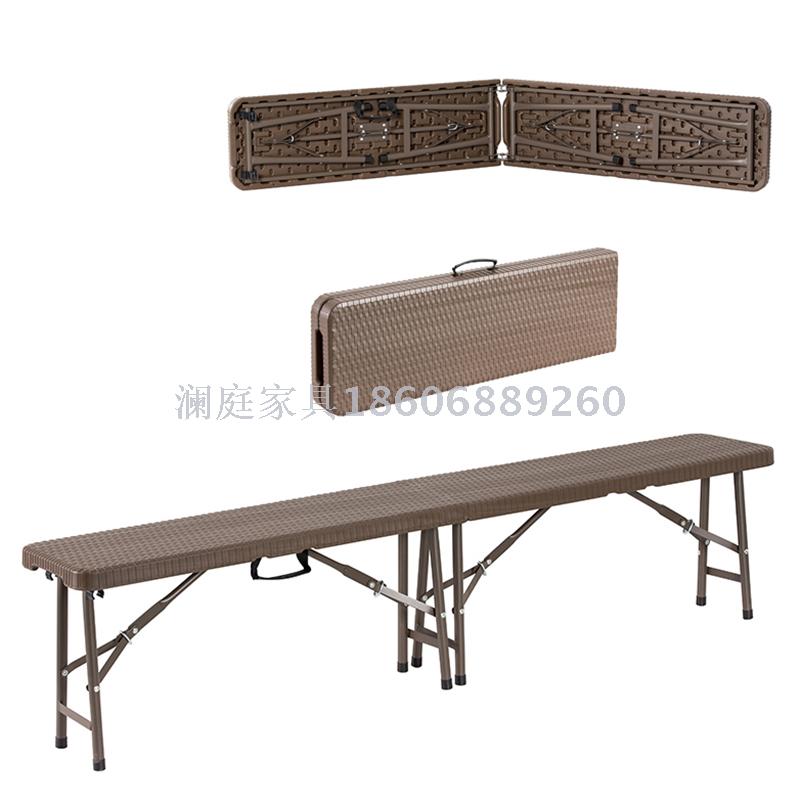 Garden outdoor bench, rattan plastic chair, outdoor rattan plastic folding chair bench Garden outdoor bench, rattan plastic chair, outdoor rattan plastic folding chair bench