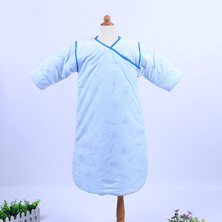 Compared with the pure rabbit hand - made baby sleeping bag, the detachable sleeve, washable anti - kick and customizable children sleeping bag can be made