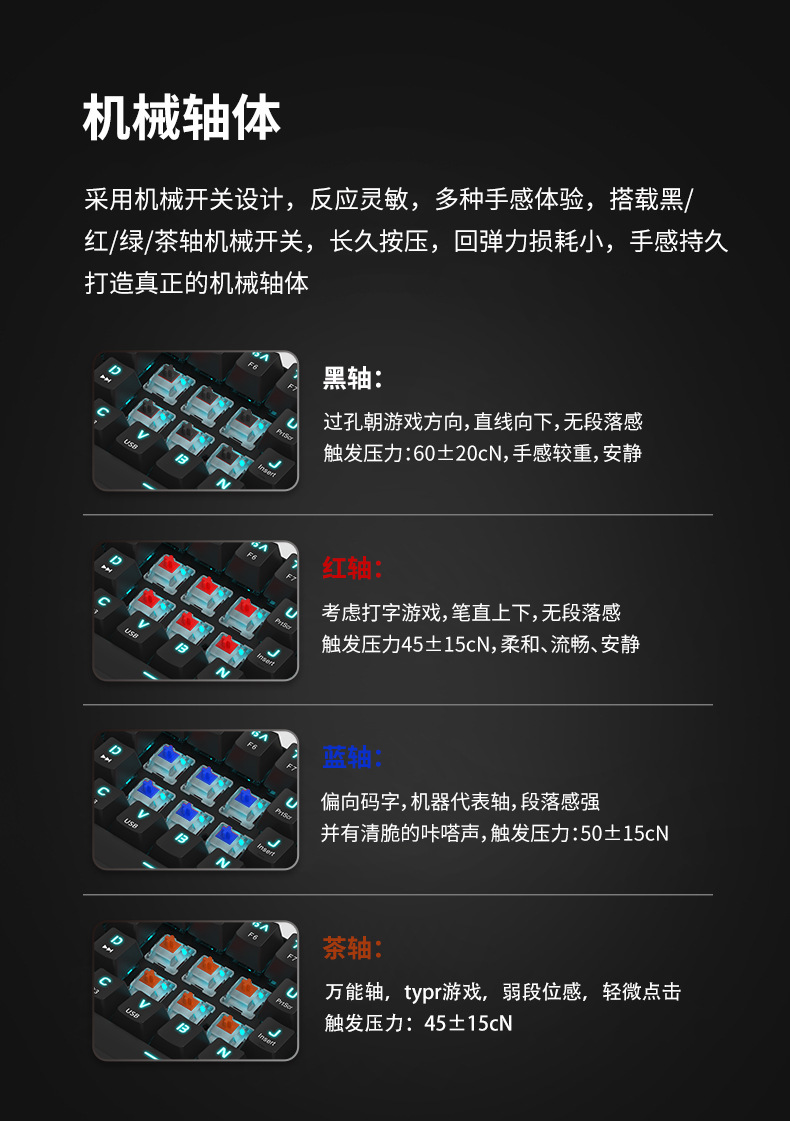 Cross-Border Hunting Engine S61 Bluetooth Wired Mechanical Keyboard 61 Keyboard 60% Game Office RGB Keyboard Cross-Border Hunting Engine S61 Bluetooth Wired Mechanical Keyboard 61 Keyboard 60% Game Office RGB Keyboard