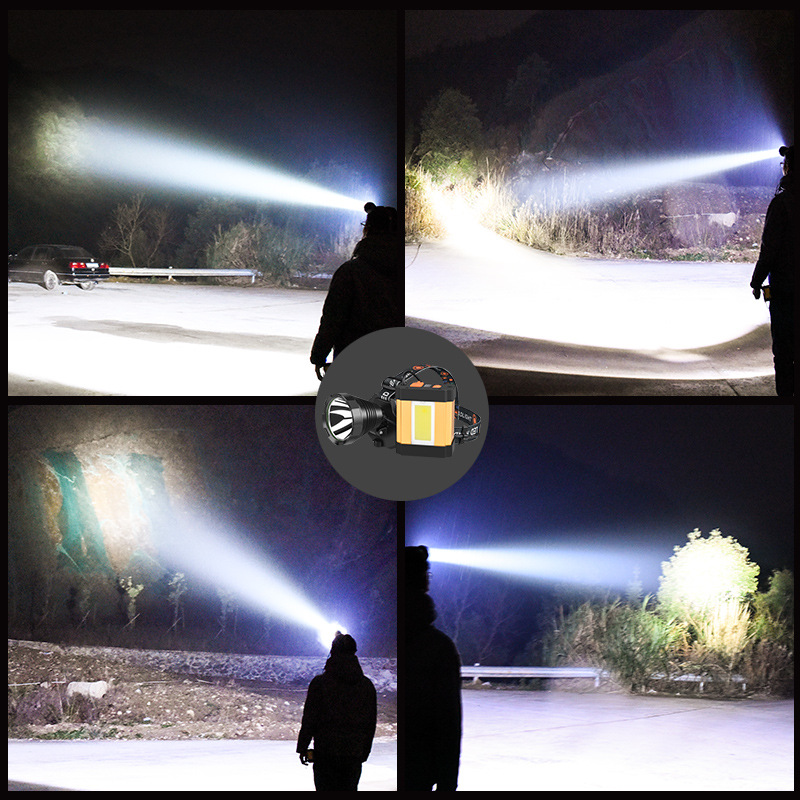 Headlight Strong Light Charging Super Bright LongRange HeadMounted Torch Night Fishing Outdoor Hunting Miner&#039;s Lamp