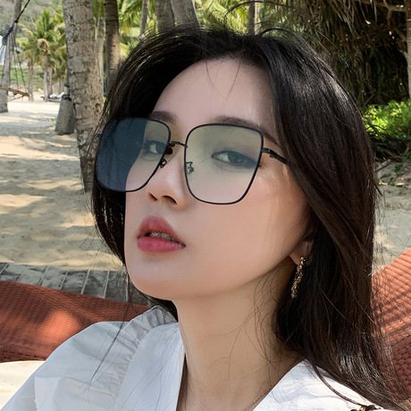GM New Sunglasses Women&#039;s Ins Avocado Green UV-Proof Sunglasses to Make round Face Thin-Looked Wind Wind