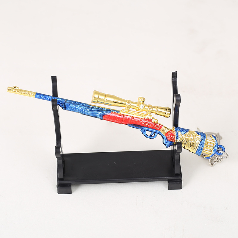 PUBG Game Peripheral Metal Weapon Model Keychain AKM 98K Jesus Survival 12cm Gift Pendant PUBG Game Peripheral Metal Weapon Model Keychain AKM 98K Jesus Survival 12cm Gift Pendant