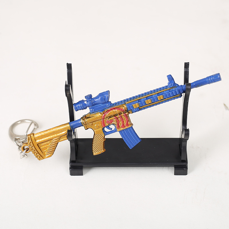 PUBG Game Peripheral Metal Weapon Model Keychain AKM 98K Jesus Survival 12cm Gift Pendant PUBG Game Peripheral Metal Weapon Model Keychain AKM 98K Jesus Survival 12cm Gift Pendant