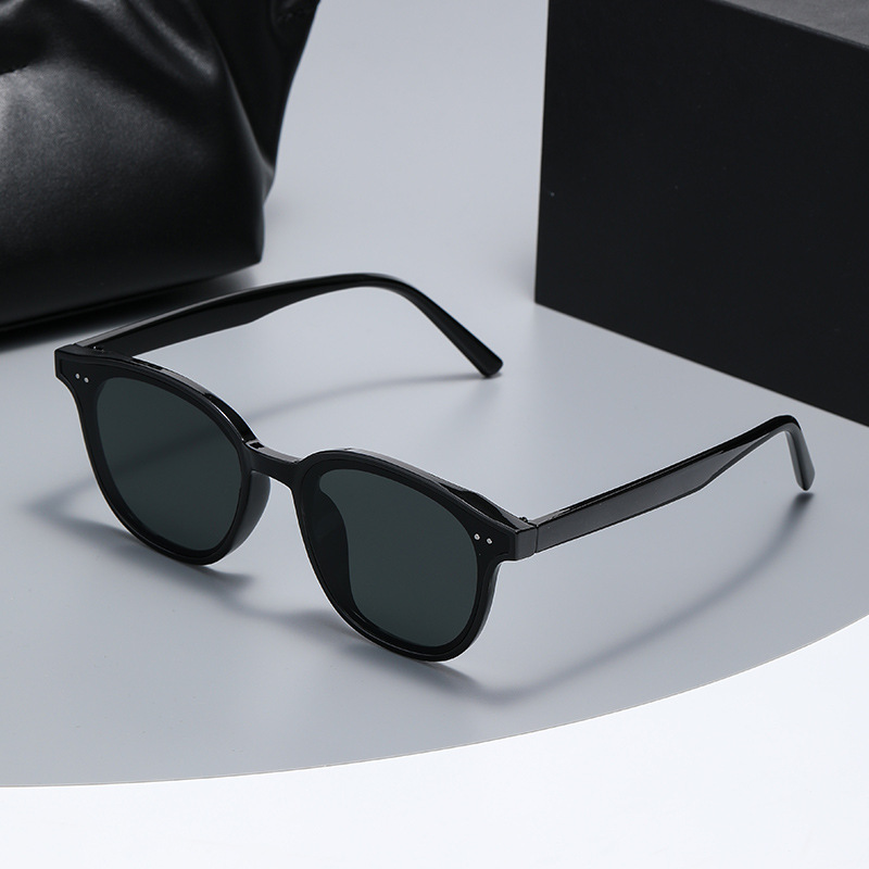 Tiktok Xiaohongshu Internet Celebrity Same Sunglasses Women&#039;s Small Frame Korean Style Fashionable UV-Proof Retro Yellow Sunglasses 305