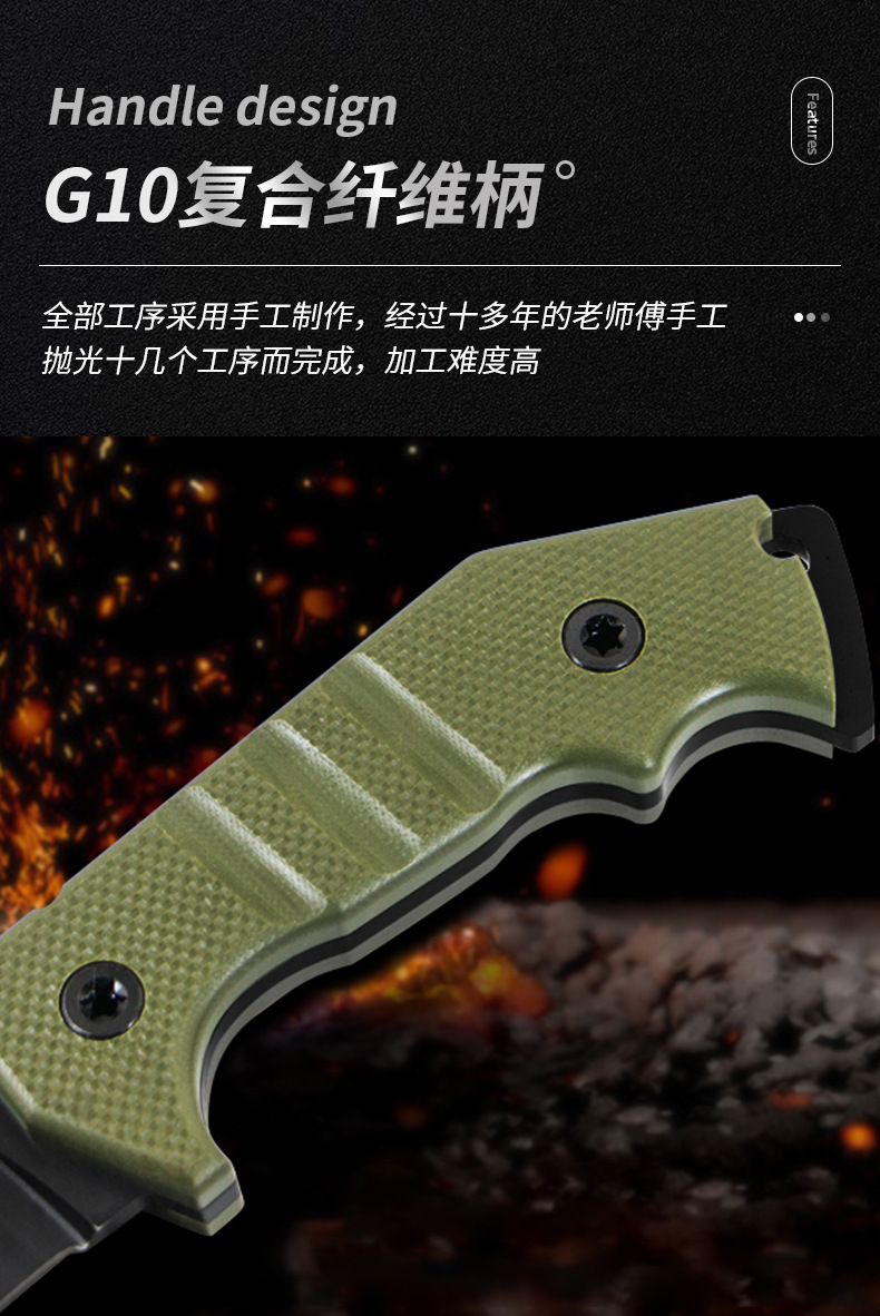 AK47 in Stock Outdoor Straight Knife Tactical Knife Nepal Saber SelfDefense NonFolding Knife Survival Knife