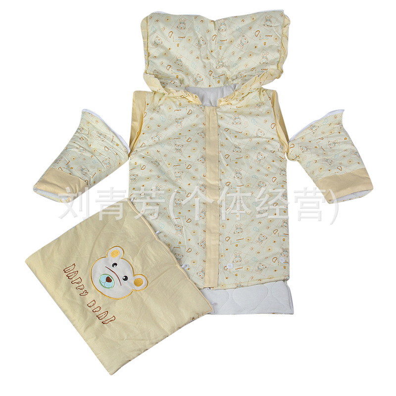Baby cotton autumn/winter thickening sleeping bag Baby sleeping bag lengthens children's kick resistant sleeve can be removed Baby cotton autumn/winter thickening sleeping bag Baby sleeping bag lengthens children's kick resistant sleeve can be removed