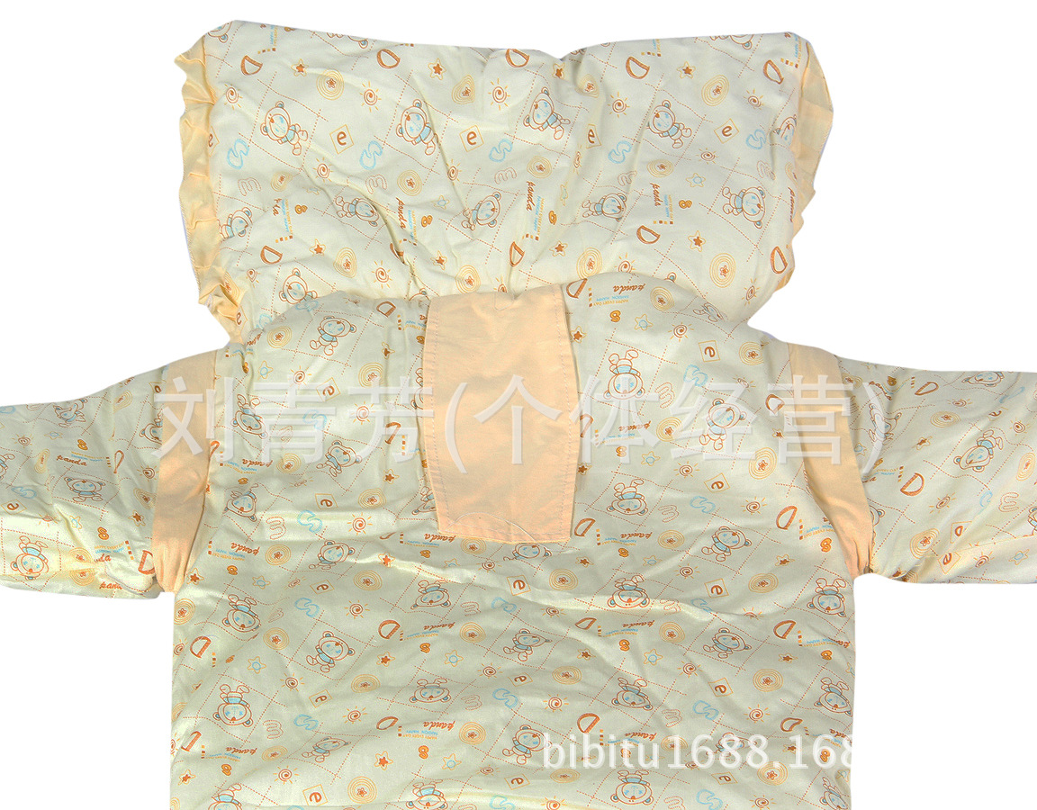 Baby cotton autumn/winter thickening sleeping bag Baby sleeping bag lengthens children's kick resistant sleeve can be removed Baby cotton autumn/winter thickening sleeping bag Baby sleeping bag lengthens children's kick resistant sleeve can be removed