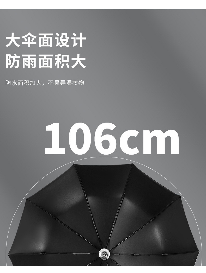 Full-Automatic 10-Bone Vinyl Sunshade UV-Proof Car Logo VIP Folding Men's Umbrella Business Umbrella Custom Logo