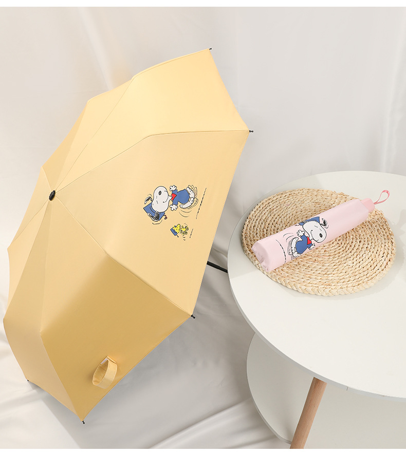 Automatic Umbrella Fresh Sun Umbrella Sunshade Snoopy Folding UV-Proof Black Glue Sunny and Rainy Dual-Use Advertising Automatic Umbrella Fresh Sun Umbrella Sunshade Snoopy Folding UV-Proof Black Glue Sunny and Rainy Dual-Use Advertising