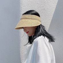 Sun Li Same Product Sun-Proof UV Japanese Paper Straw Hat Spring and Summer Foldable Bow Beach Bucket Hat Women