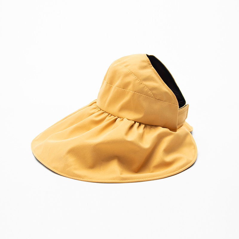 New Air Top Sunhat Women's Summer Leisure Travel UV Protection Big Brim Sun-Proof Vinyl Bucket Hat Dew Ponytail New Air Top Sunhat Women's Summer Leisure Travel UV Protection Big Brim Sun-Proof Vinyl Bucket Hat Dew Ponytail