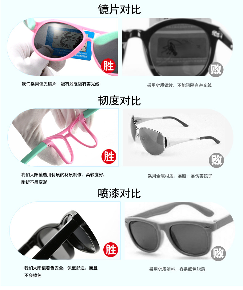 Currently Available Wholesale Silicone Fashion UV-Proof Sunglasses Baby Glasses Polarized Kids Sunglasses