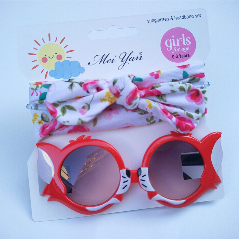 Children's Hair Band Sunglasses Set Kitty Cartoon Sunglasses Children Outdoor UV-Proof Sunglasses Wholesale Children's Hair Band Sunglasses Set Kitty Cartoon Sunglasses Children Outdoor UV-Proof Sunglasses Wholesale