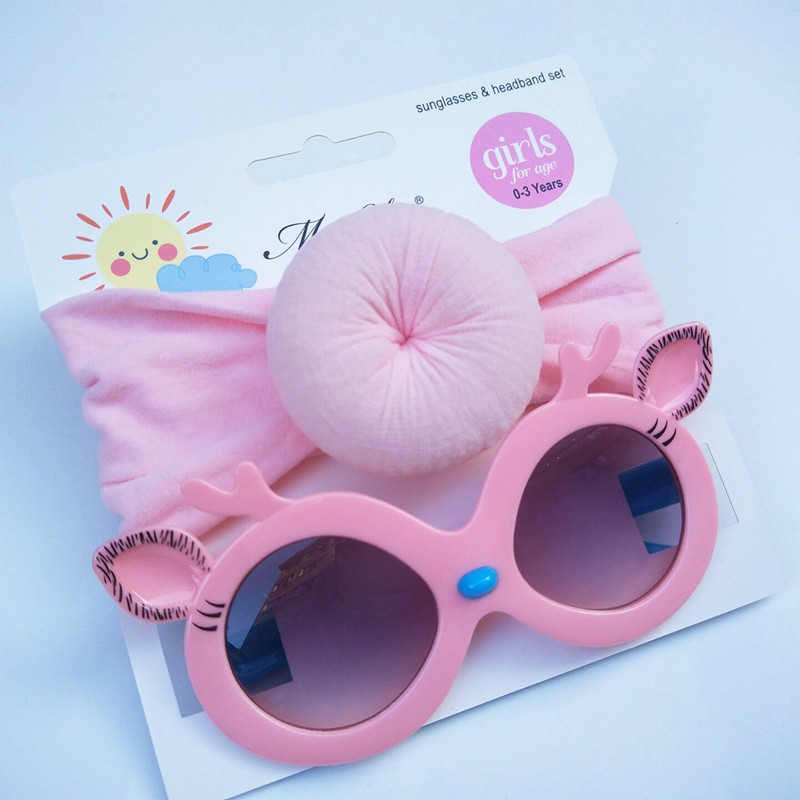Children's Hair Band Sunglasses Set Kitty Cartoon Sunglasses Children Outdoor UV-Proof Sunglasses Wholesale Children's Hair Band Sunglasses Set Kitty Cartoon Sunglasses Children Outdoor UV-Proof Sunglasses Wholesale