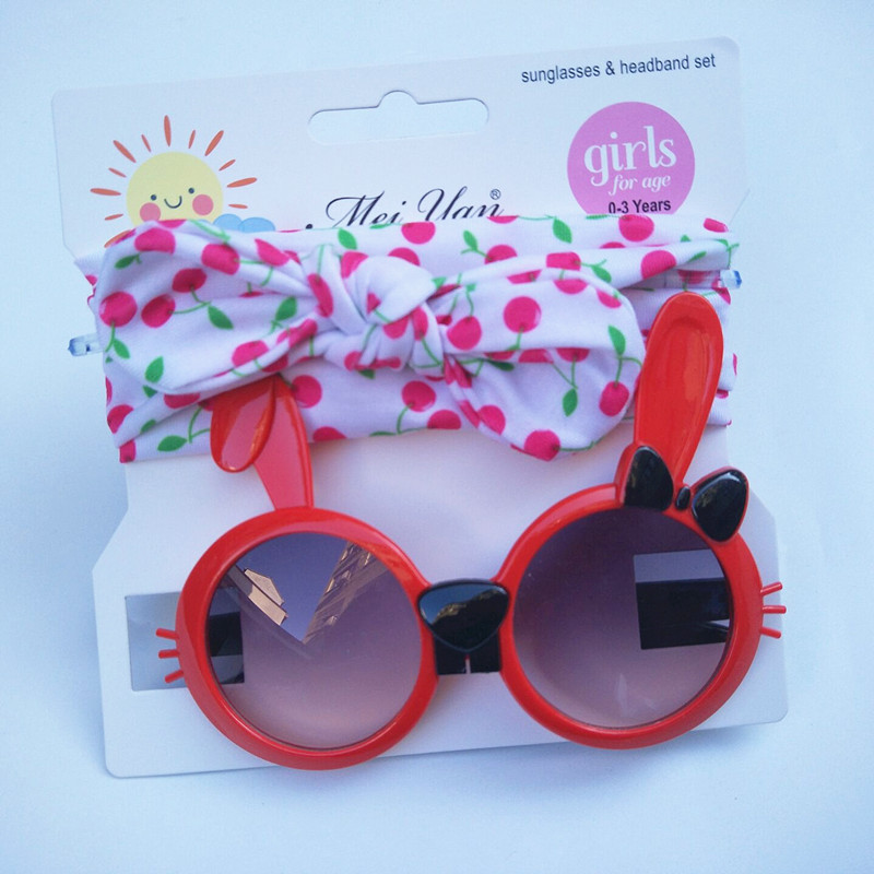Children's Hair Band Sunglasses Set Kitty Cartoon Sunglasses Children Outdoor UV-Proof Sunglasses Wholesale Children's Hair Band Sunglasses Set Kitty Cartoon Sunglasses Children Outdoor UV-Proof Sunglasses Wholesale
