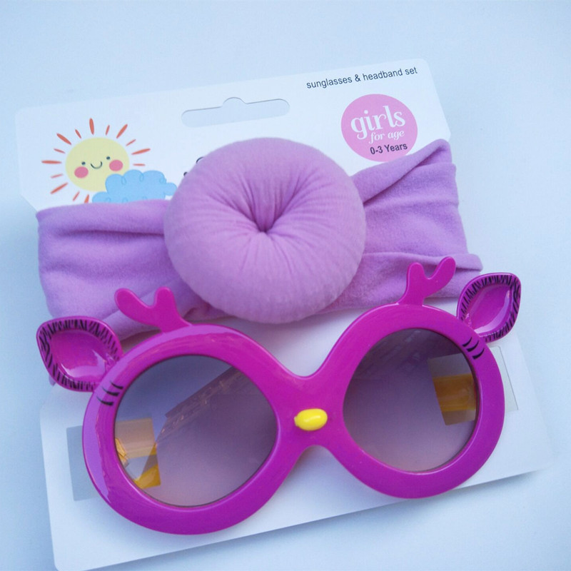 Children's Hair Band Sunglasses Set Kitty Cartoon Sunglasses Children Outdoor UV-Proof Sunglasses Wholesale Children's Hair Band Sunglasses Set Kitty Cartoon Sunglasses Children Outdoor UV-Proof Sunglasses Wholesale