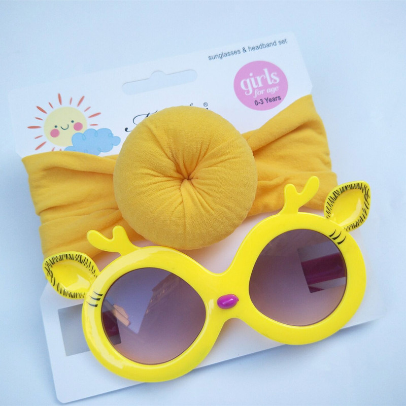 Children's Hair Band Sunglasses Set Kitty Cartoon Sunglasses Children Outdoor UV-Proof Sunglasses Wholesale Children's Hair Band Sunglasses Set Kitty Cartoon Sunglasses Children Outdoor UV-Proof Sunglasses Wholesale