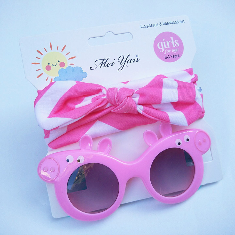 Children's Hair Band Sunglasses Set Kitty Cartoon Sunglasses Children Outdoor UV-Proof Sunglasses Wholesale Children's Hair Band Sunglasses Set Kitty Cartoon Sunglasses Children Outdoor UV-Proof Sunglasses Wholesale