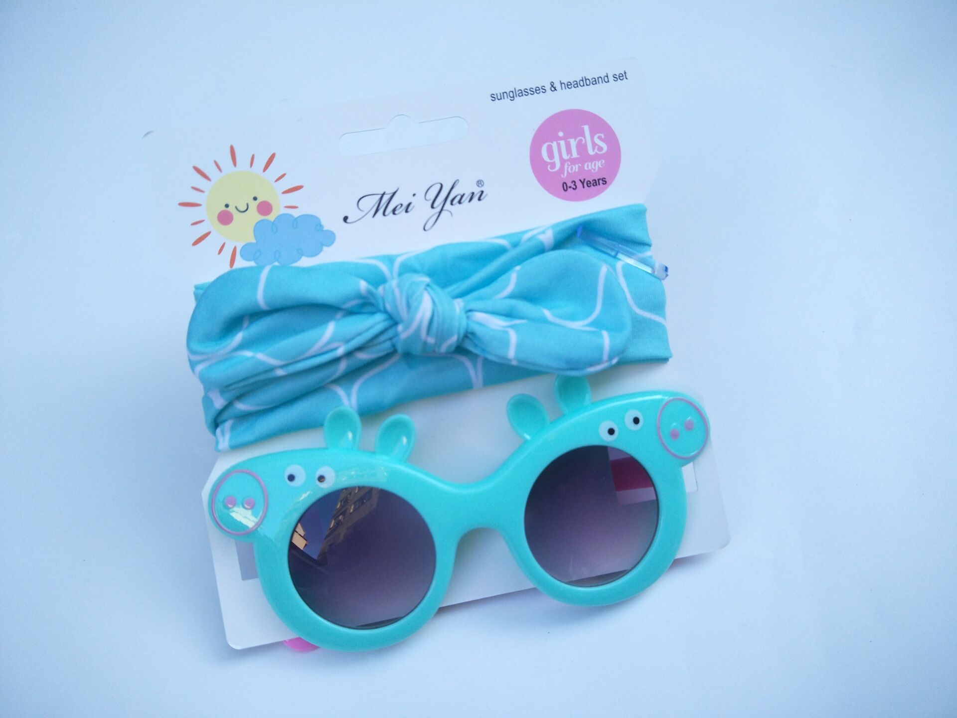Children's Hair Band Sunglasses Set Kitty Cartoon Sunglasses Children Outdoor UV-Proof Sunglasses Wholesale Children's Hair Band Sunglasses Set Kitty Cartoon Sunglasses Children Outdoor UV-Proof Sunglasses Wholesale