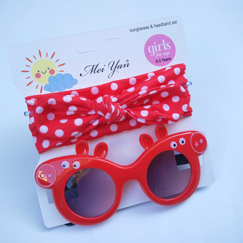Children's Hair Band Sunglasses Set Kitty Cartoon Sunglasses Children Outdoor UV-Proof Sunglasses Wholesale Children's Hair Band Sunglasses Set Kitty Cartoon Sunglasses Children Outdoor UV-Proof Sunglasses Wholesale