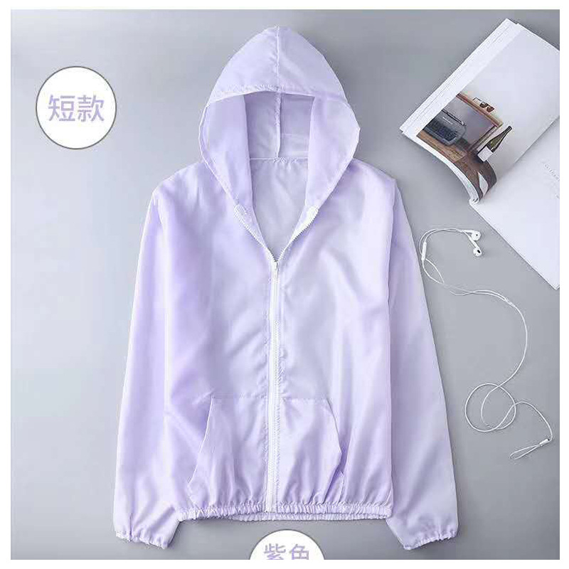 2021 Summer New Mid-Length Sun Protective Clothes Women&#039;s Korean-Style Hooded Outdoor UV-Proof Transparent Top Wholesale